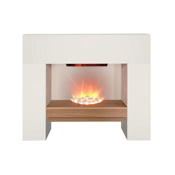 Indoor Contemporary Standing MDF Surround Style Elegant Decorative Electric Fireplace