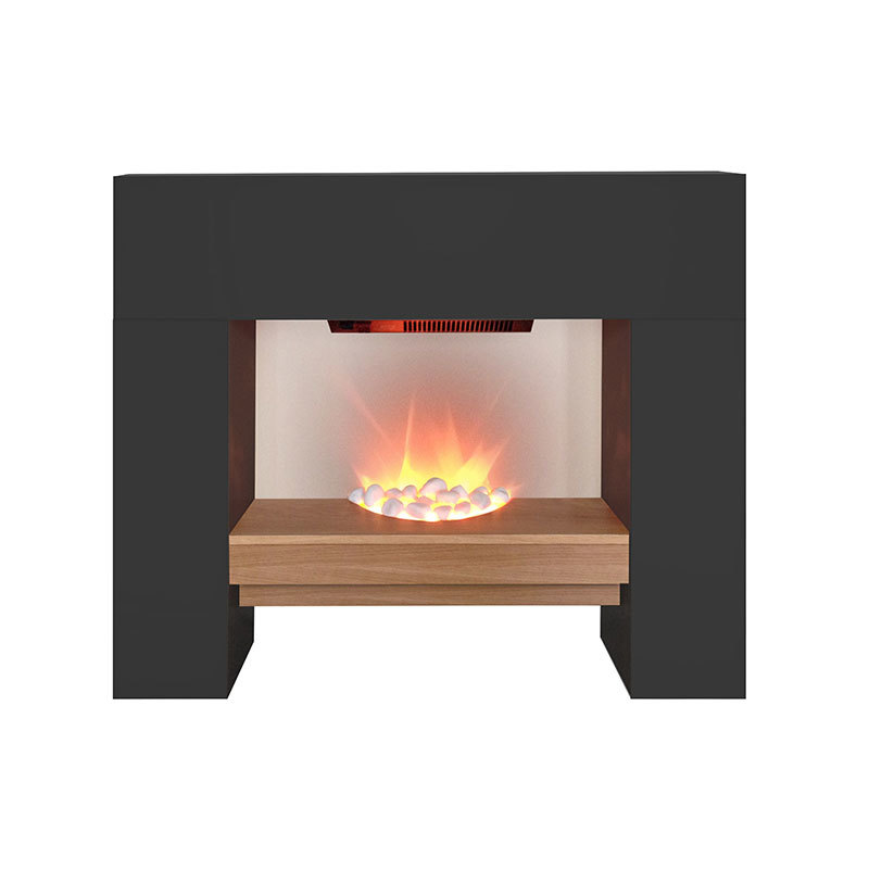 Indoor Contemporary Standing MDF Surround Style Elegant Decorative Electric Fireplace