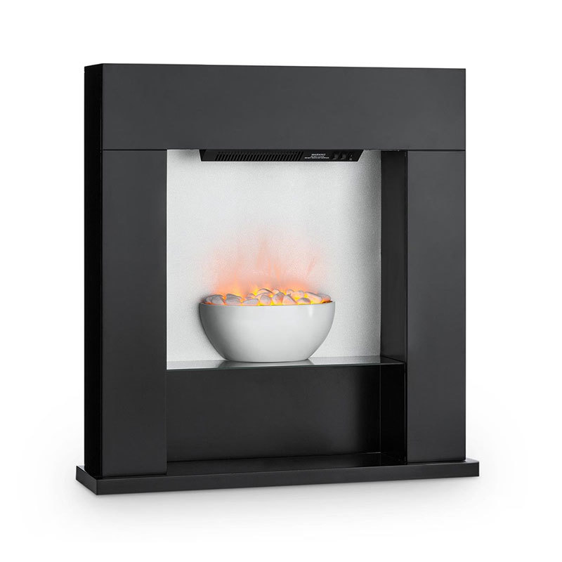 Cheap Freestanding Corner Beautiful Pebble Stone Electric Fireplace Heater