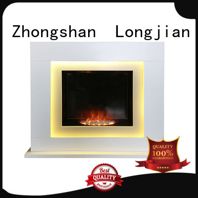 Longjian led electric fireplace suites freestanding for-sale for manager room