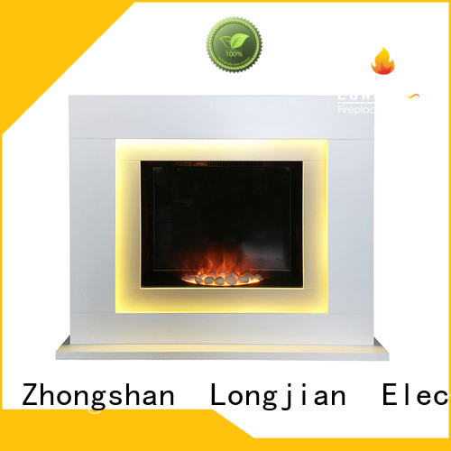 Longjian style electric fireplace suites effectively for hall way