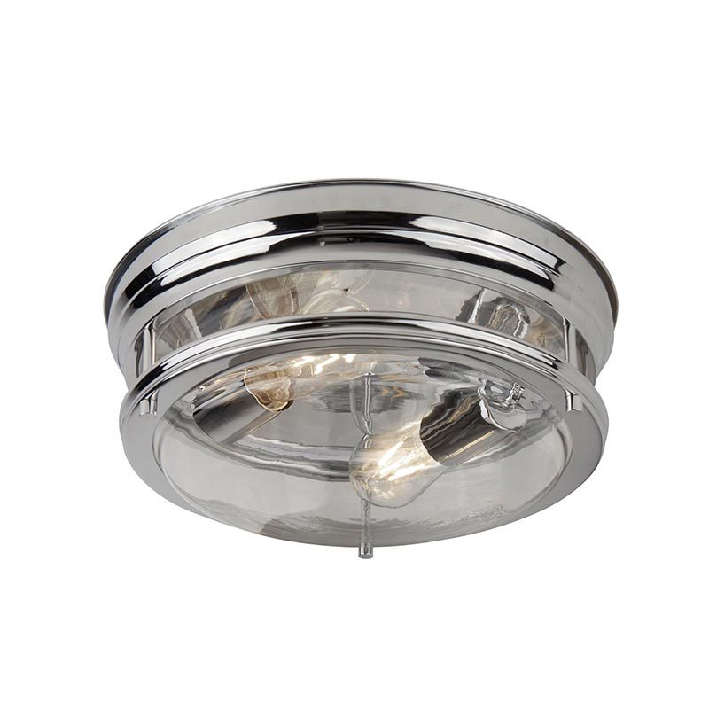350mm 14” 2 light Ceiling Flush mount ip44 with Glass shade  C0009R-2
