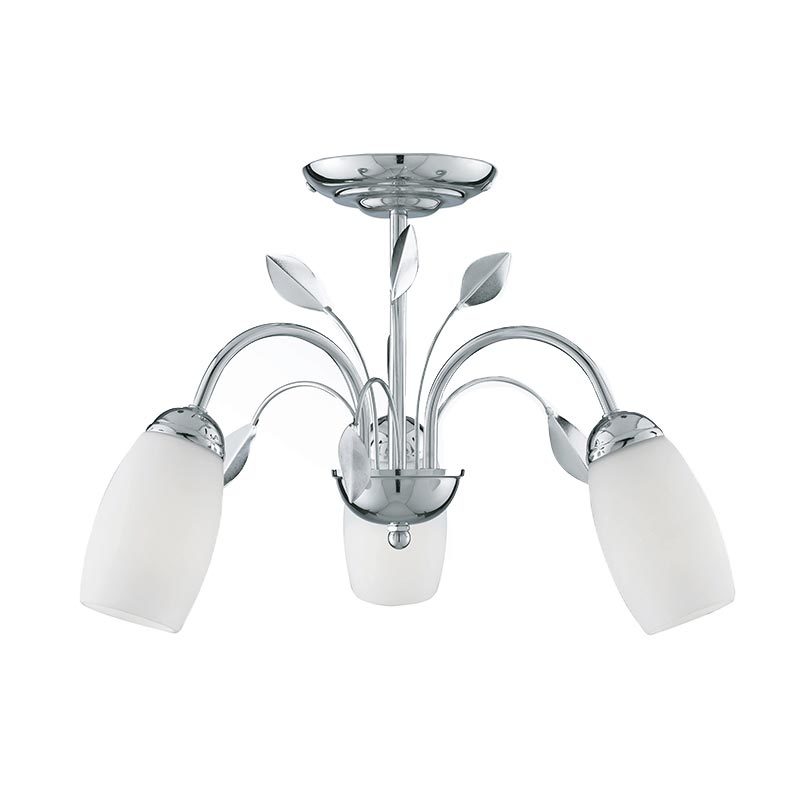 3 light ceiling semi-flush mount lamps with Opal Glass PC0007-3