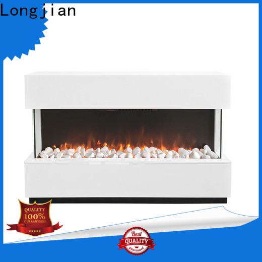 Longjian wood electric fireplace suites effectively for hall